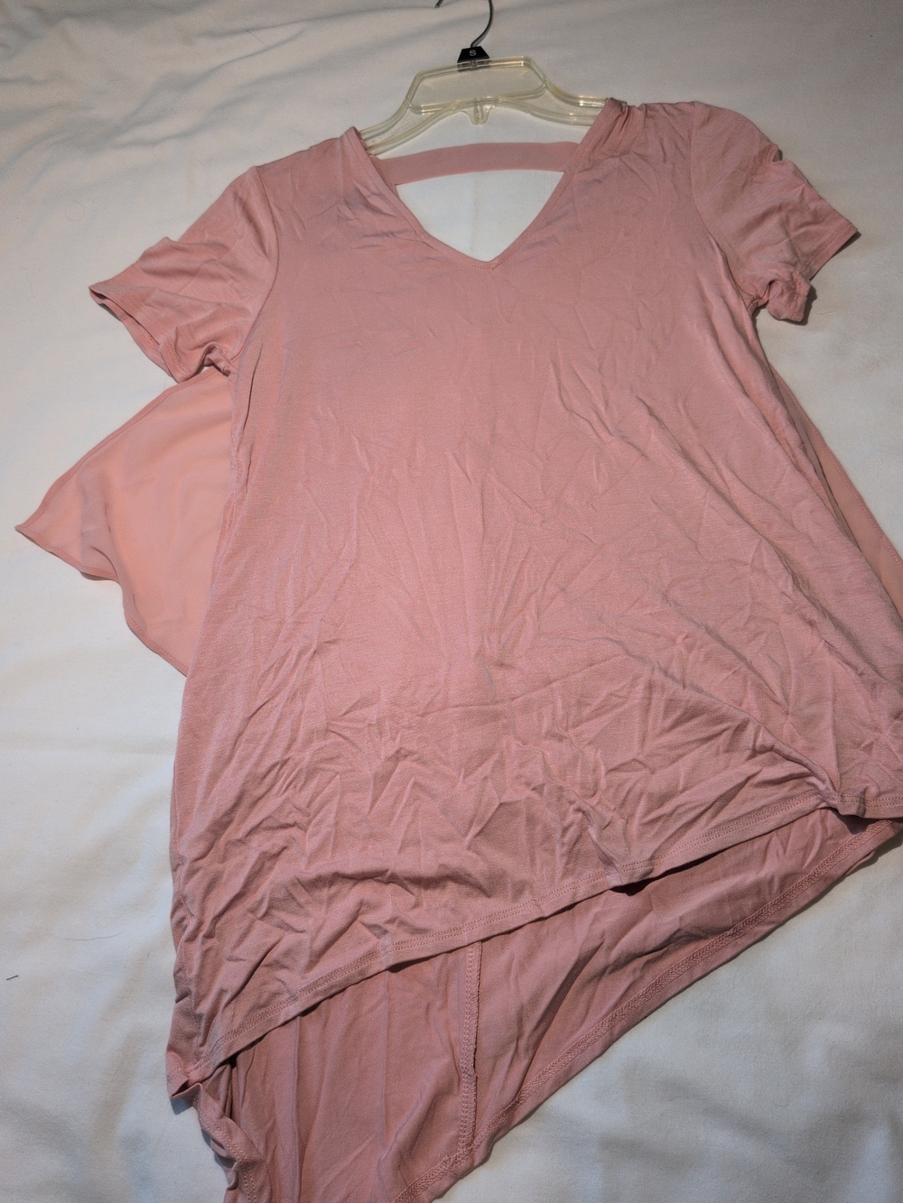 Lisa Rinna Collection Pink V-Neck Short Sleeve Tunic